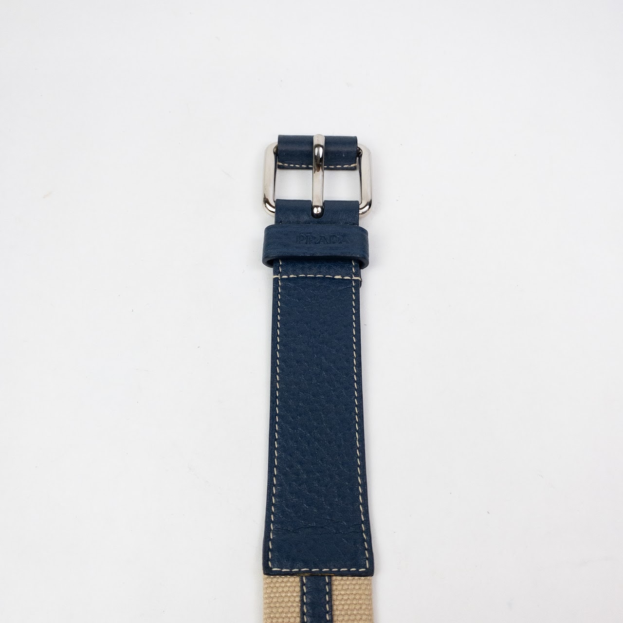 Prada Canvas & Leather Belt