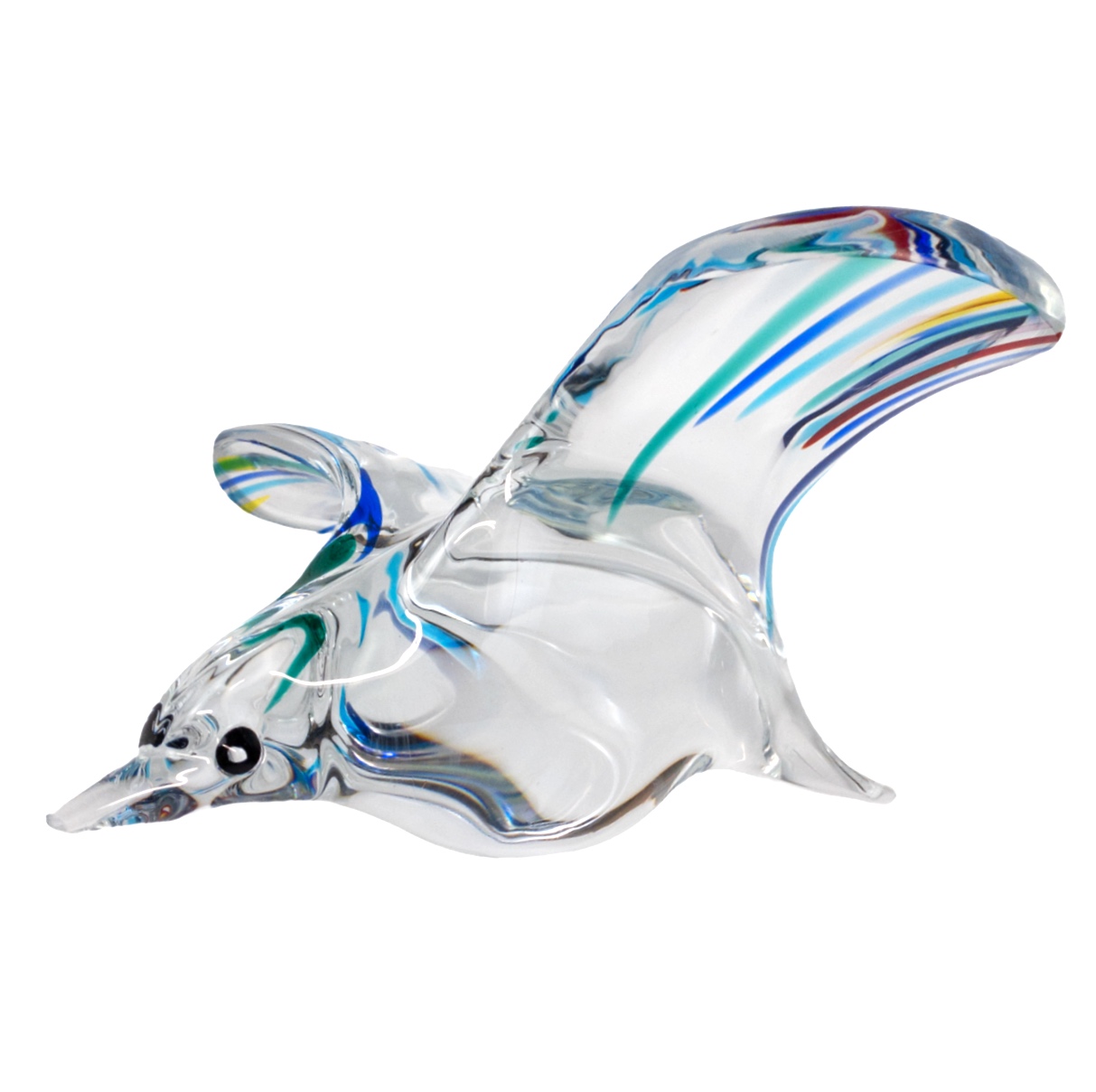 Art Glass Bird Figurine in the Style of Murano