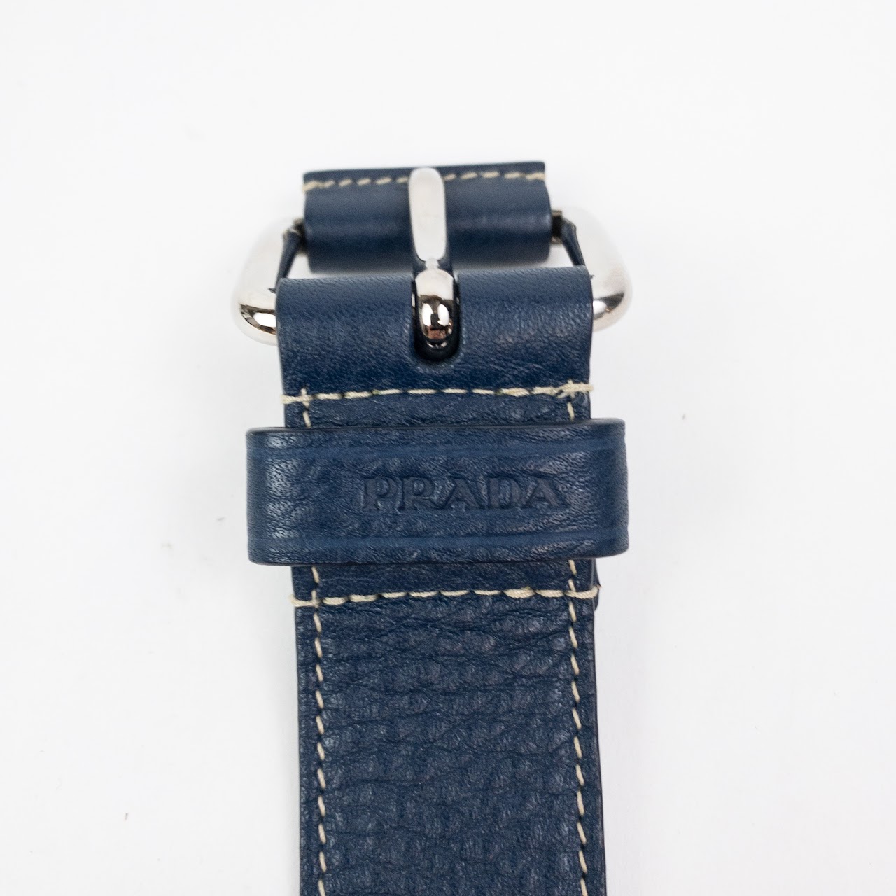 Prada Canvas & Leather Belt