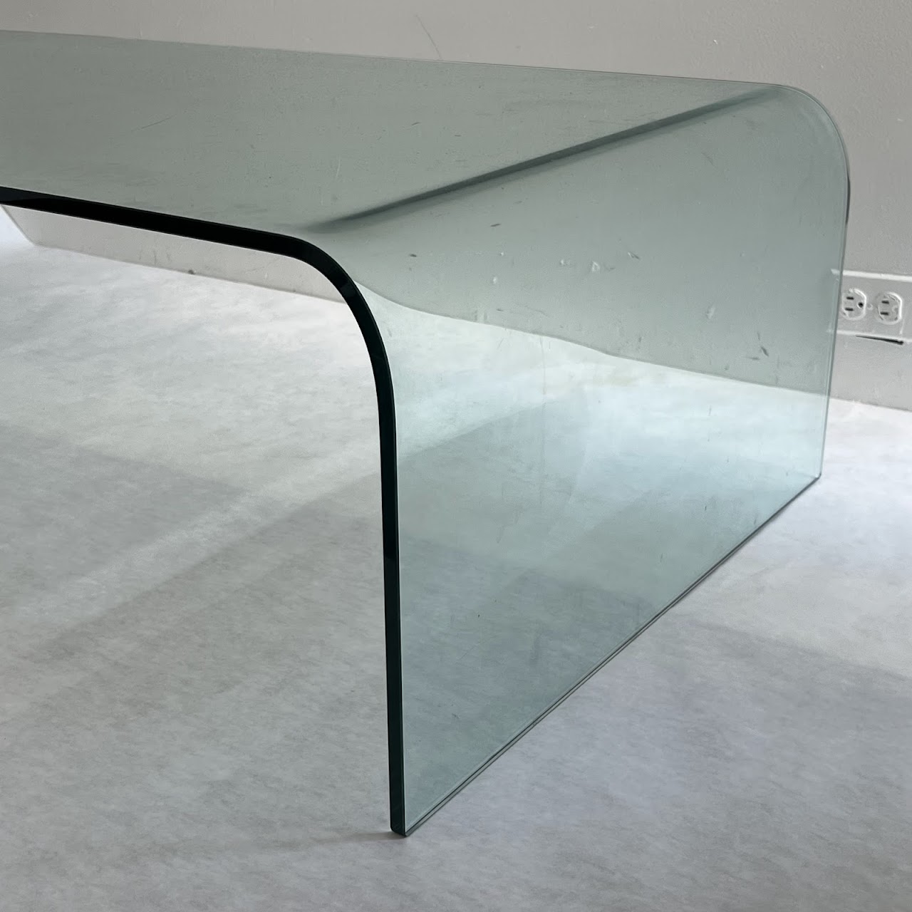 Glass Waterfall Coffee Table