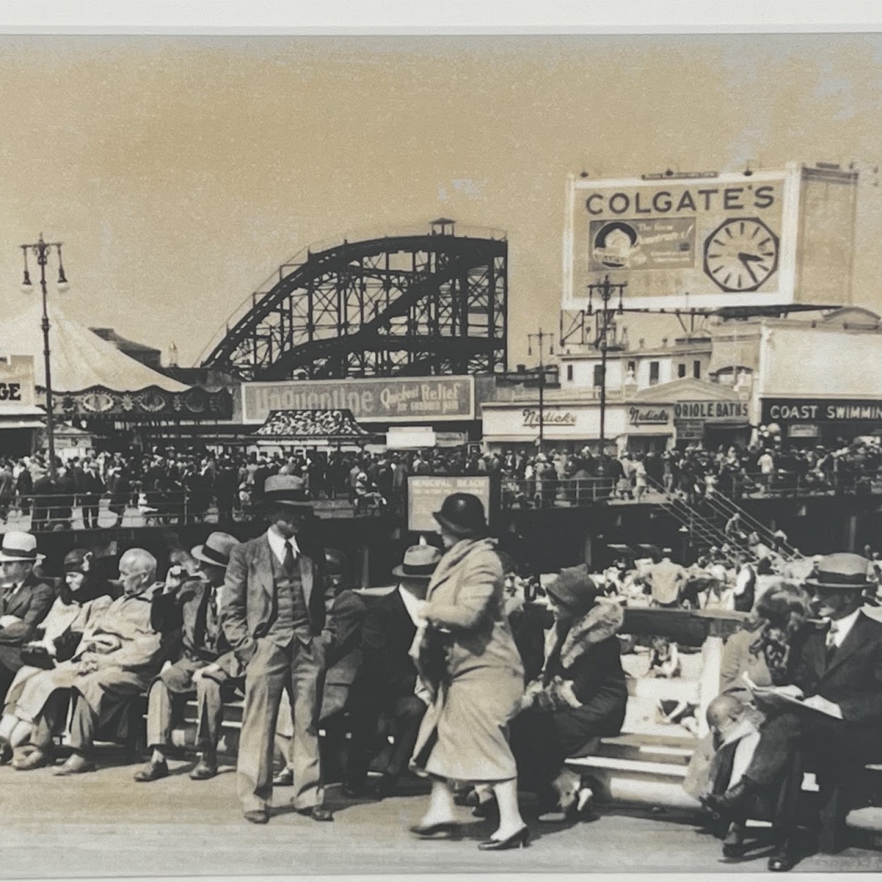 'An Outing at Coney Island, 1920s'  Vintage Silver Gelatin Photograph