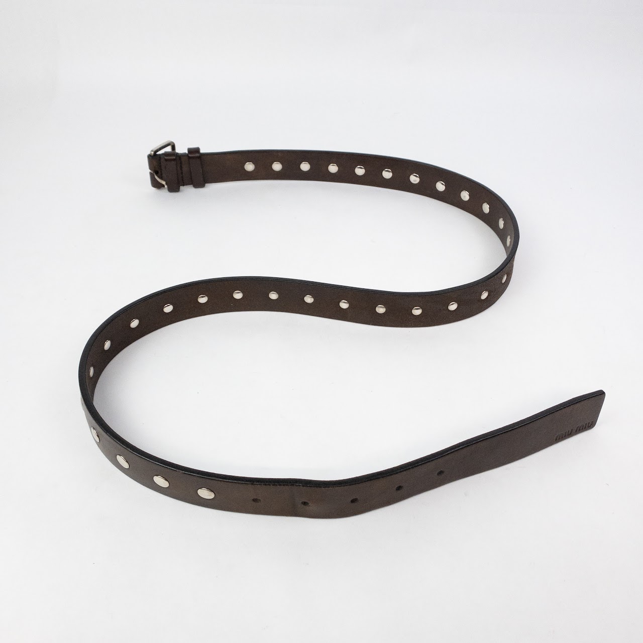 Miu Miu Studded Leather Belt