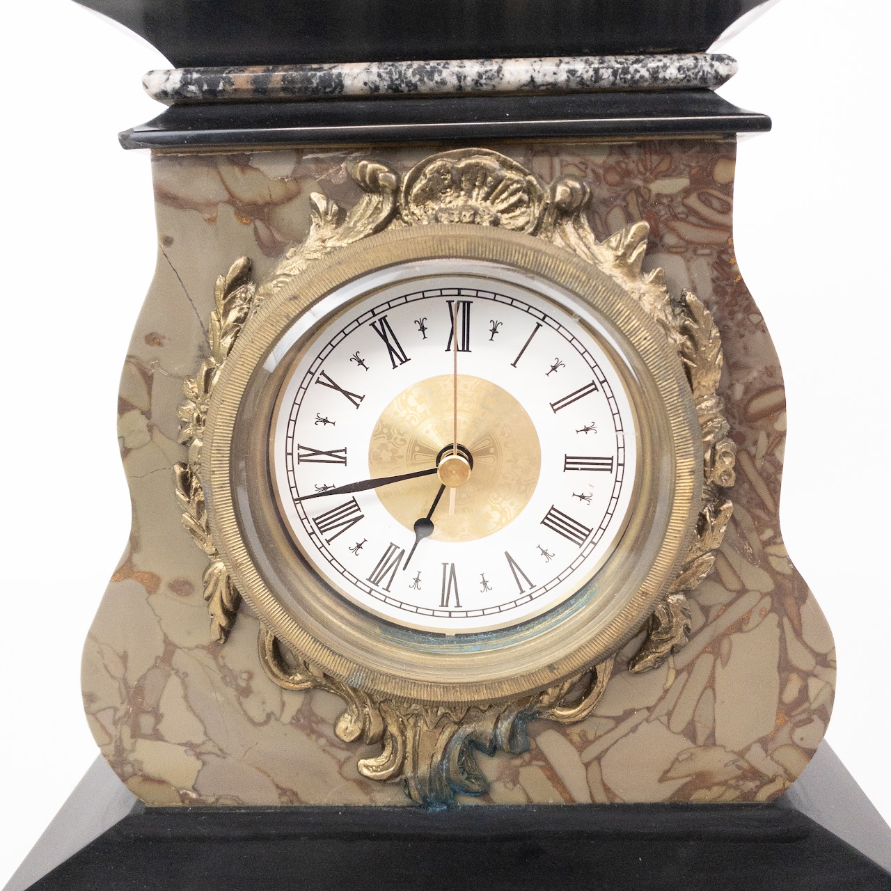 Marble Cupid Mantel Quartz Clock