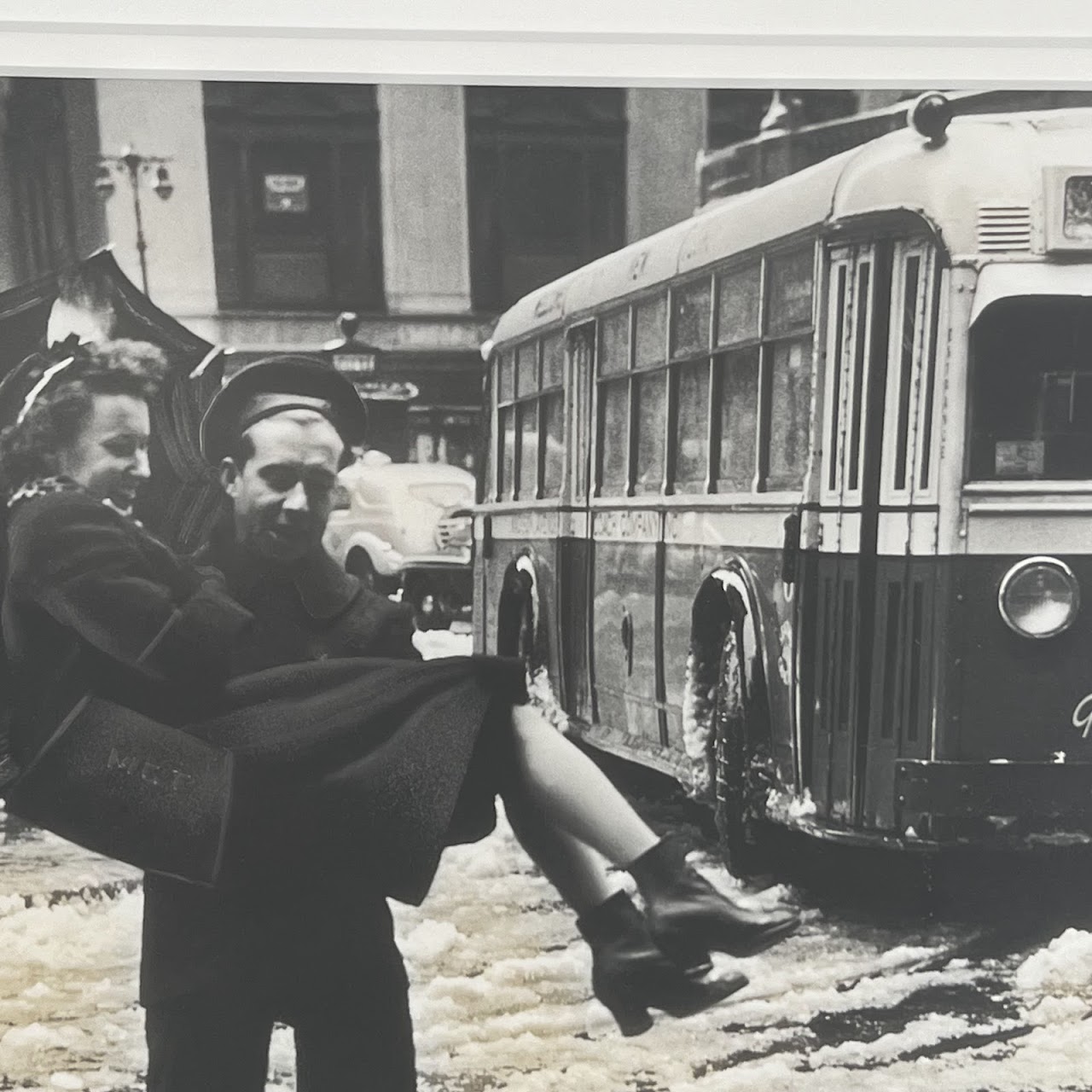 'Sailor Lends a Helping Hand in Times Square, 1944'  Vintage Silver Gelatin Photograph