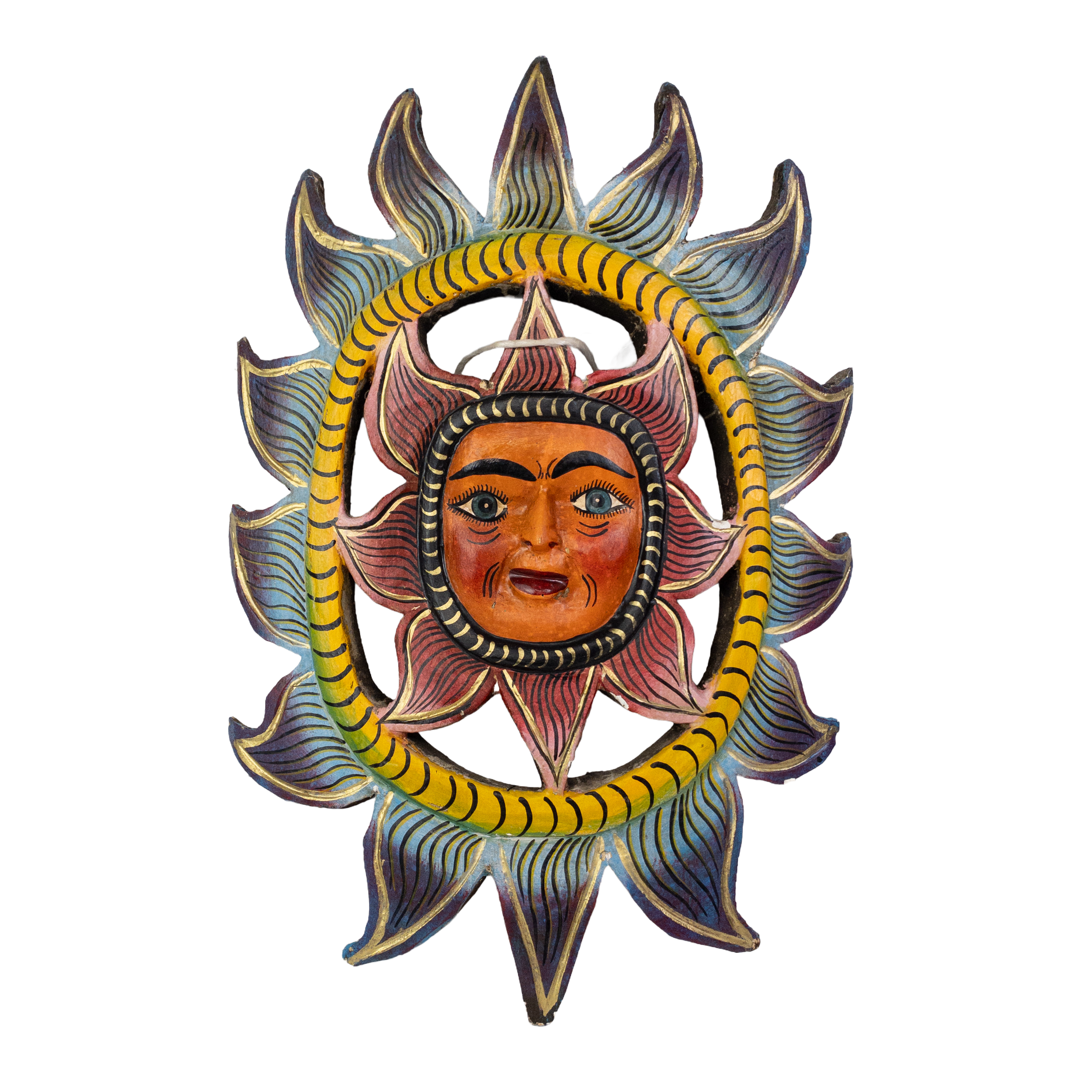 Mexican Folk Art Sun  Wall Hanging