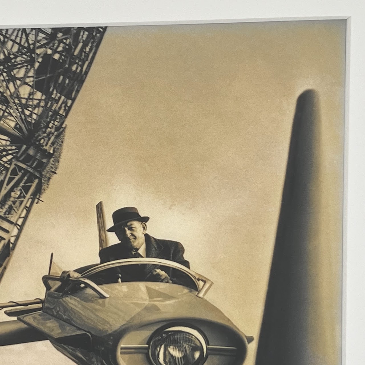 'City Inspector Checks a Ride, Coney Island'  Vintage Silver Gelatin Photograph