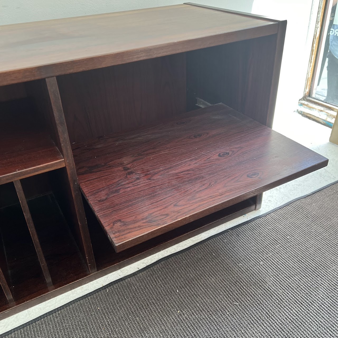 1960s Rosewood Danish Modern Media Stand