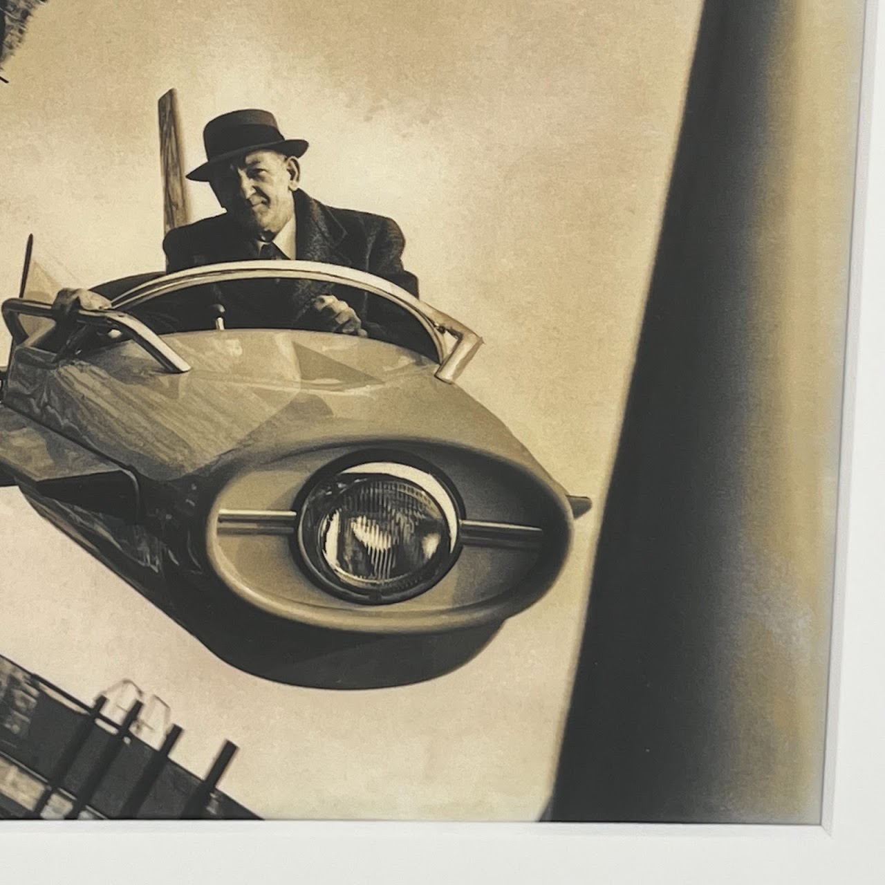 'City Inspector Checks a Ride, Coney Island'  Vintage Silver Gelatin Photograph