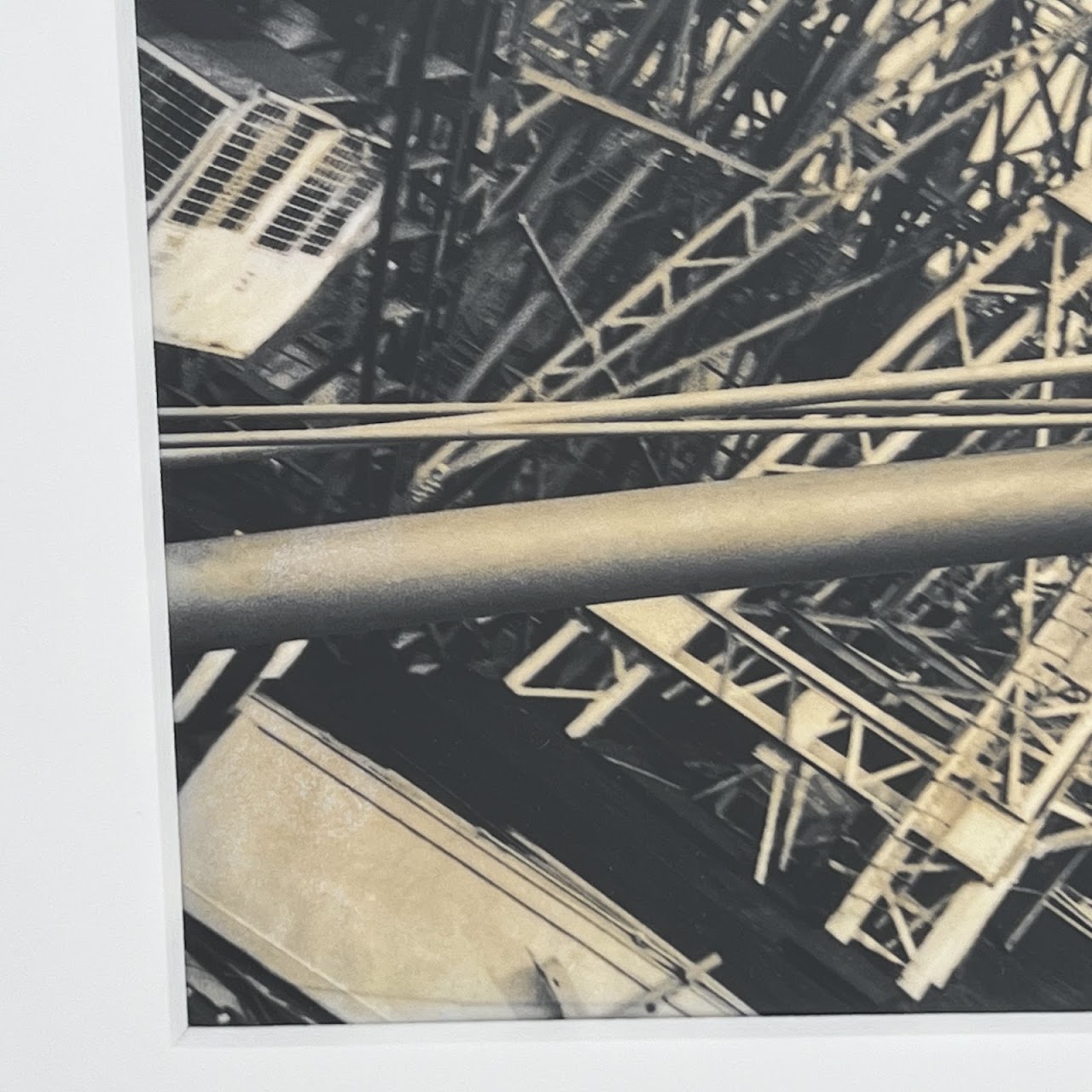 'City Inspector Checks a Ride, Coney Island'  Vintage Silver Gelatin Photograph