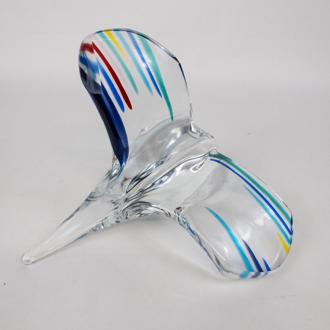 Art Glass Bird Figurine in the Style of Murano