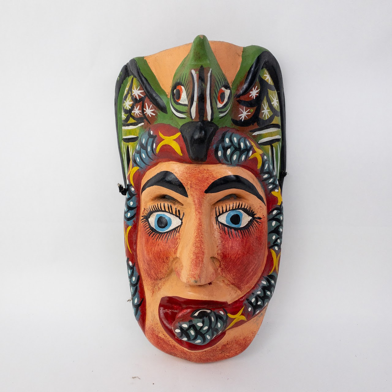 Mexican Folk Art Snake Mask Duo