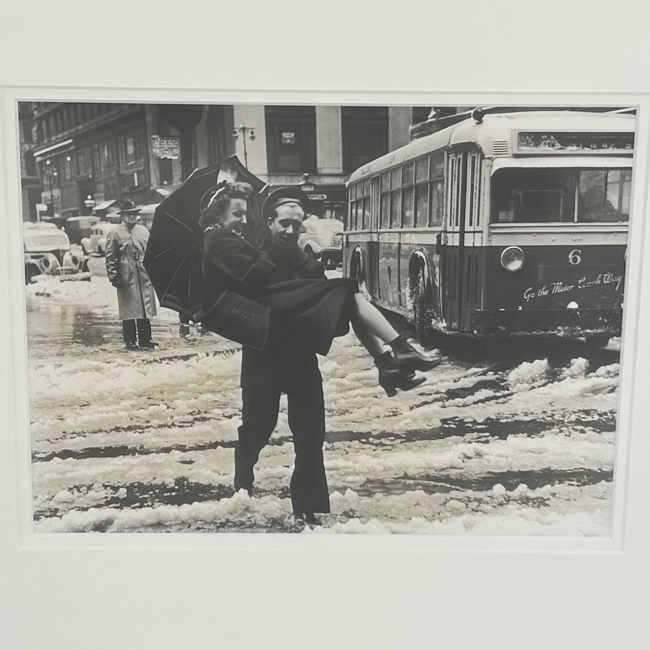 'Sailor Lends a Helping Hand in Times Square, 1944'  Vintage Silver Gelatin Photograph