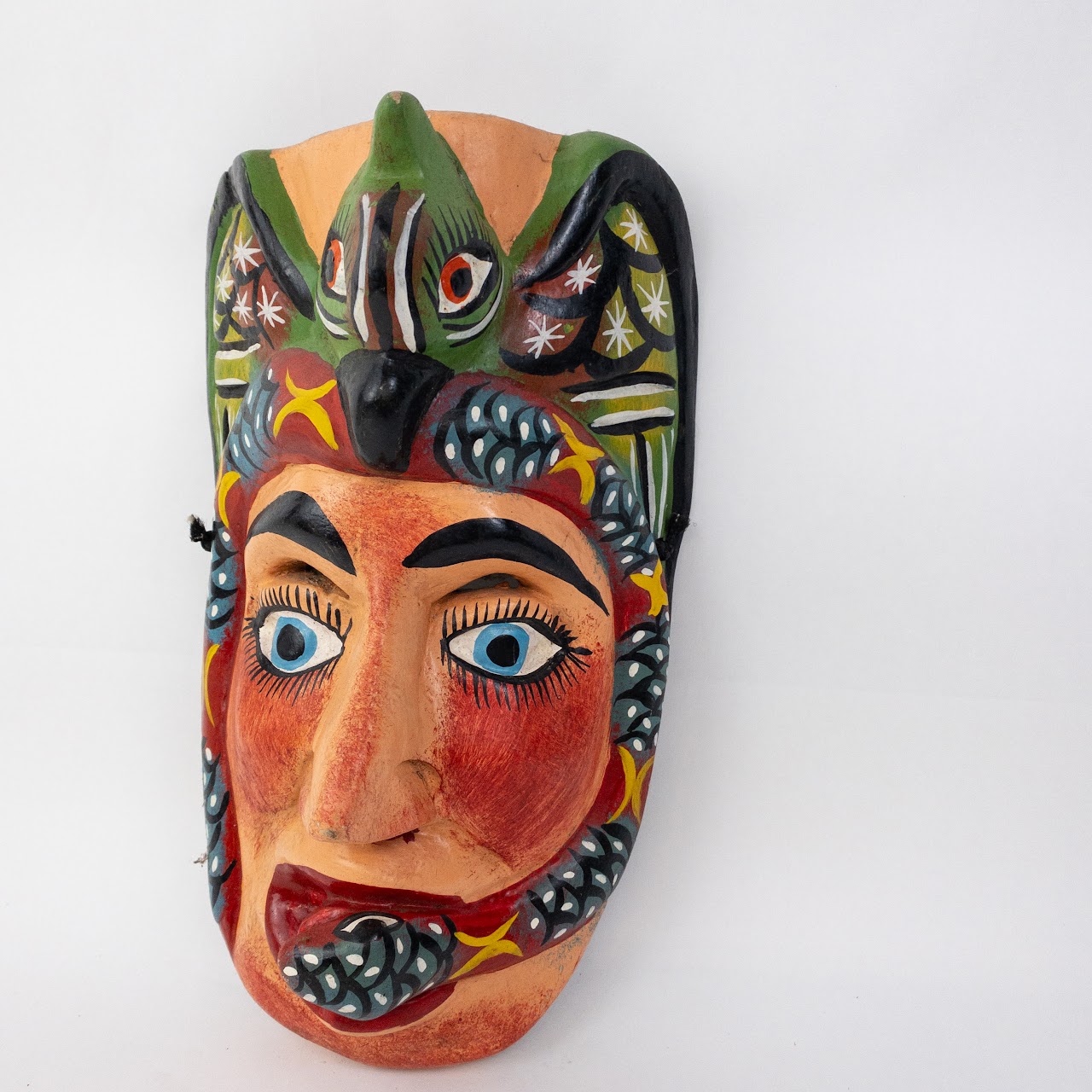 Mexican Folk Art Snake Mask Duo