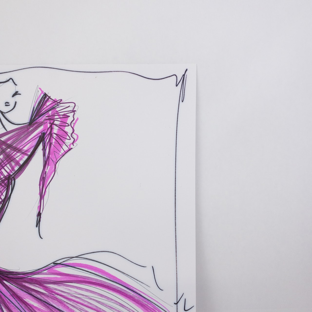 Christian Siriano Signed Fashion Sketch