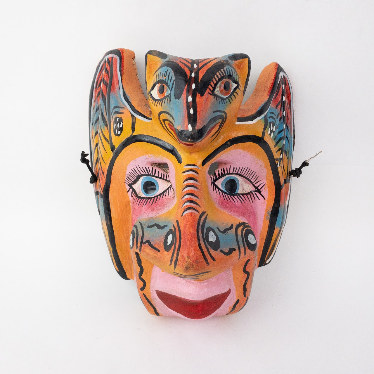 Mexican Folk Art Fox & Antelope Mask Duo