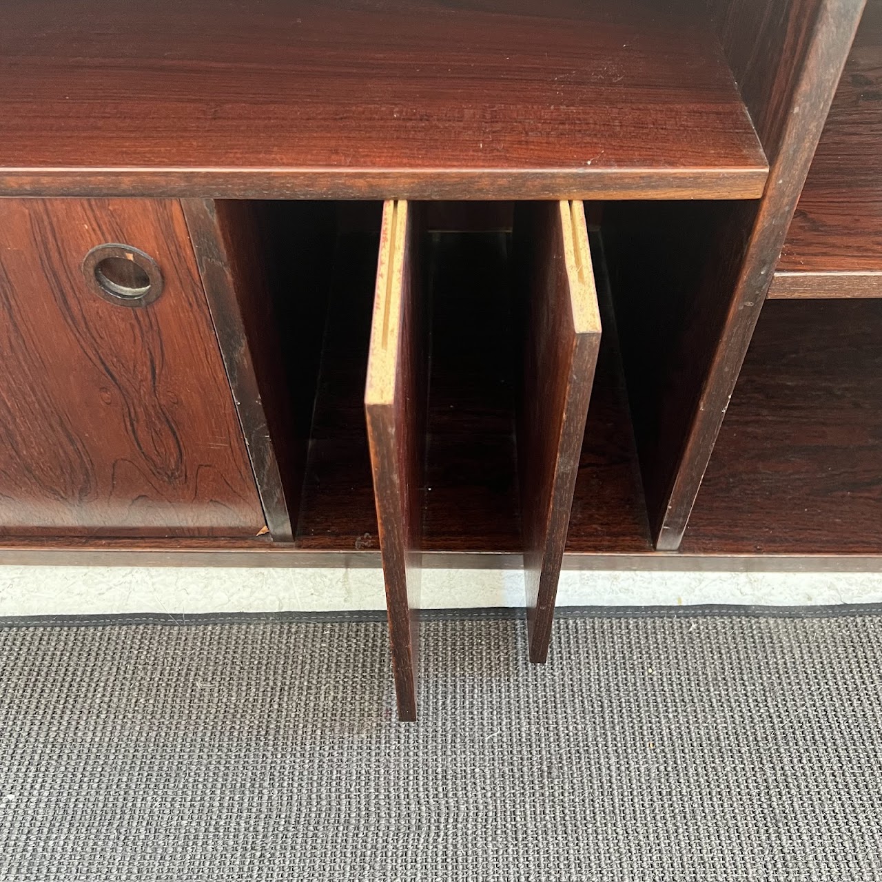 1960s Rosewood Danish Modern Media Stand