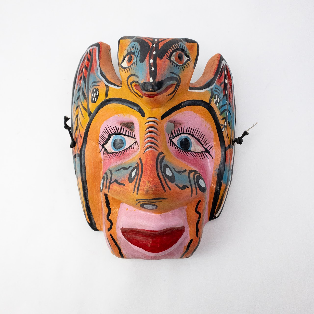 Mexican Folk Art Fox & Antelope Mask Duo