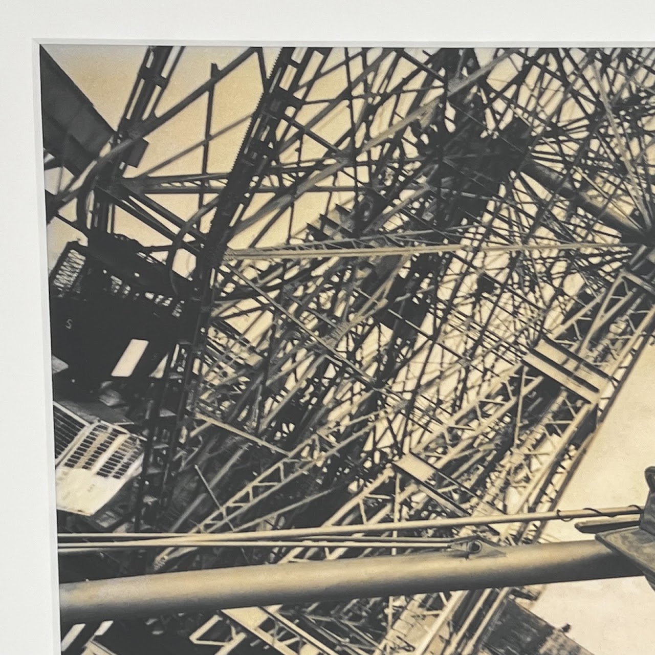 'City Inspector Checks a Ride, Coney Island'  Vintage Silver Gelatin Photograph