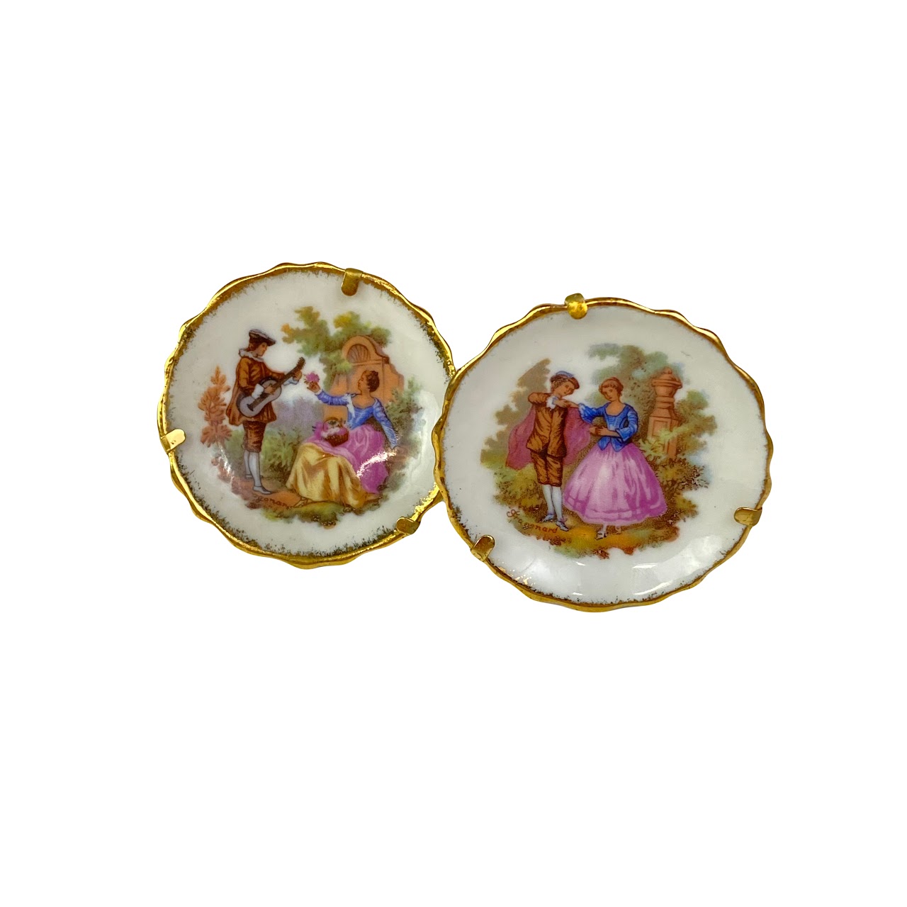 Limoges Miniature Plate Pair