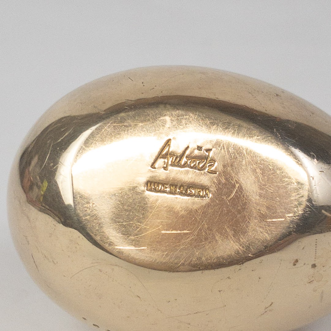 Carl Aubock Brass Egg Paperweight