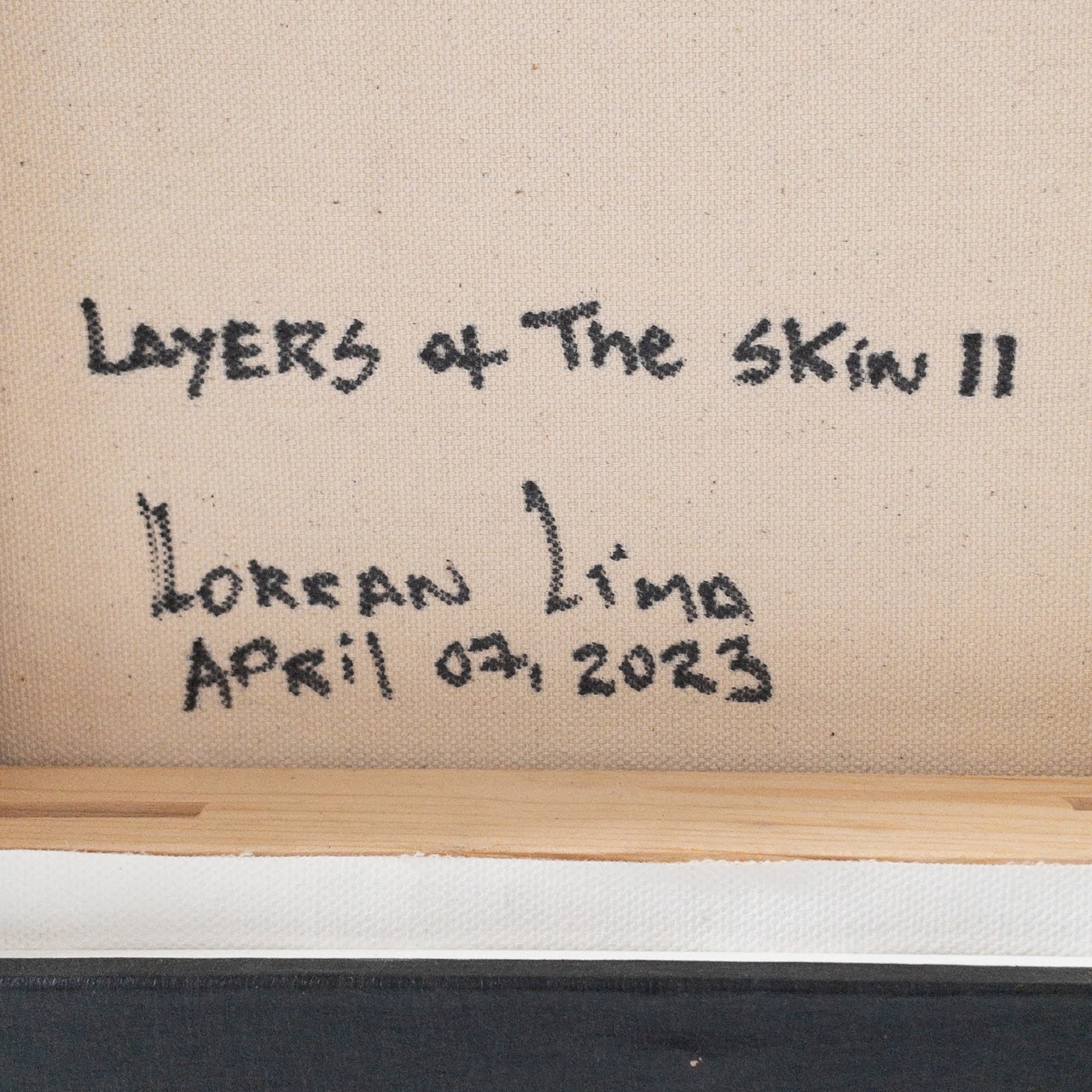 Lorran Lima 'Layers of the Skin II' Signed Painting