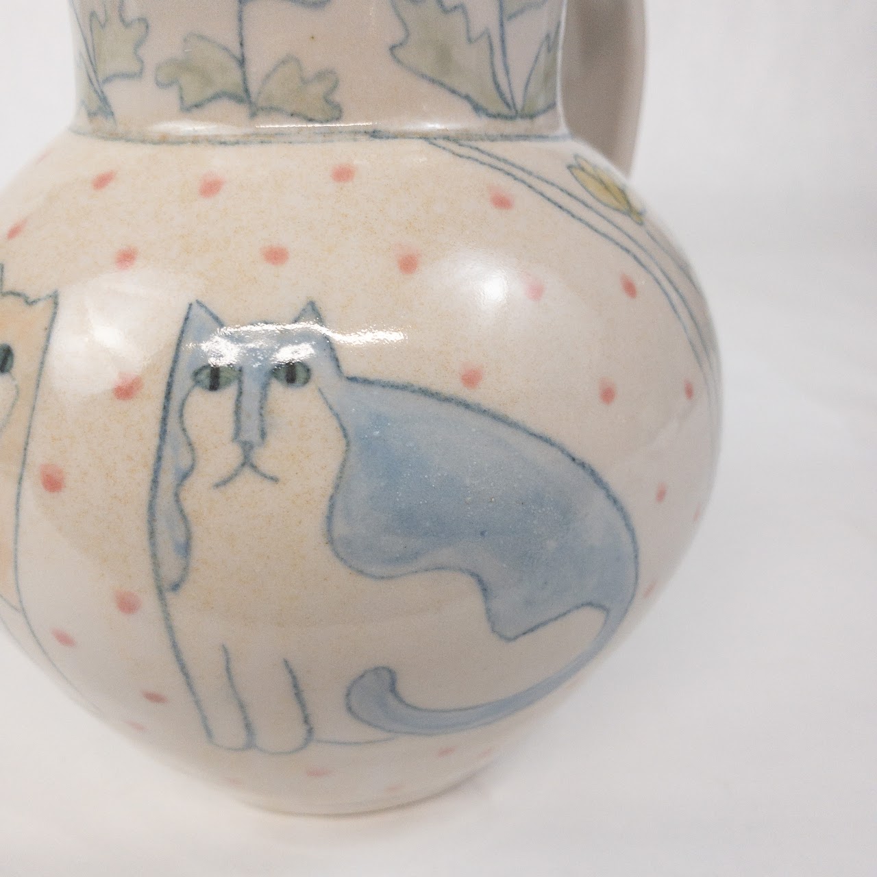 Solveig Cox Signed Cat Pitcher