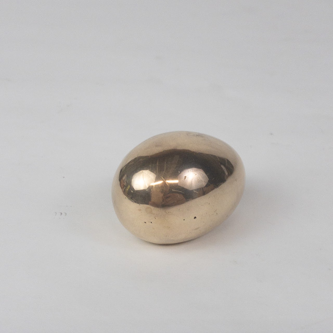 Carl Aubock Brass Egg Paperweight