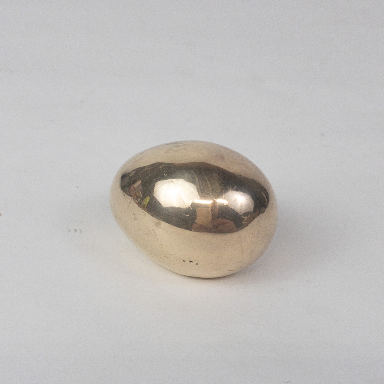 Carl Aubock Brass Egg Paperweight