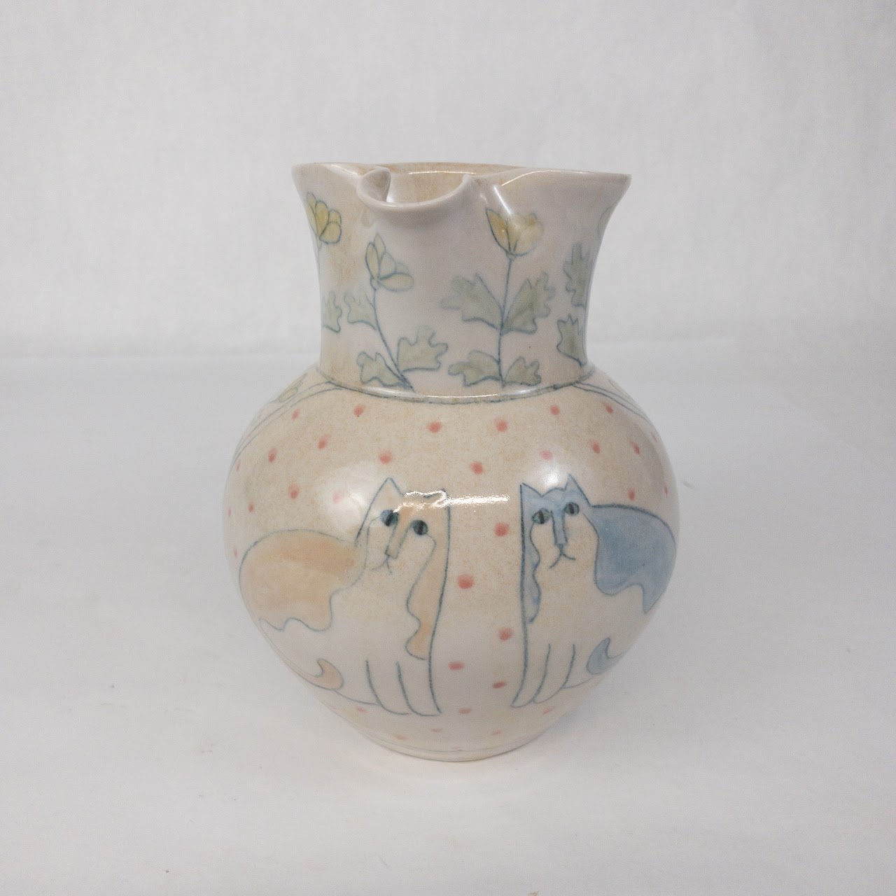 Solveig Cox Signed Cat Pitcher