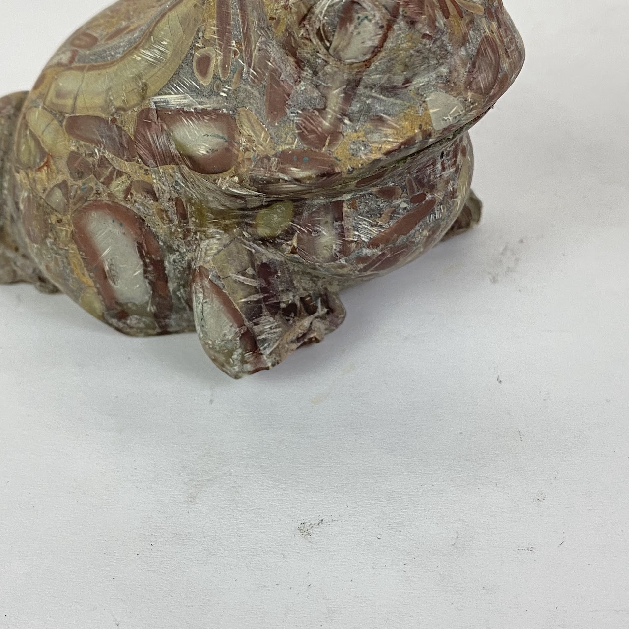 Alabaster Toad Paperweight