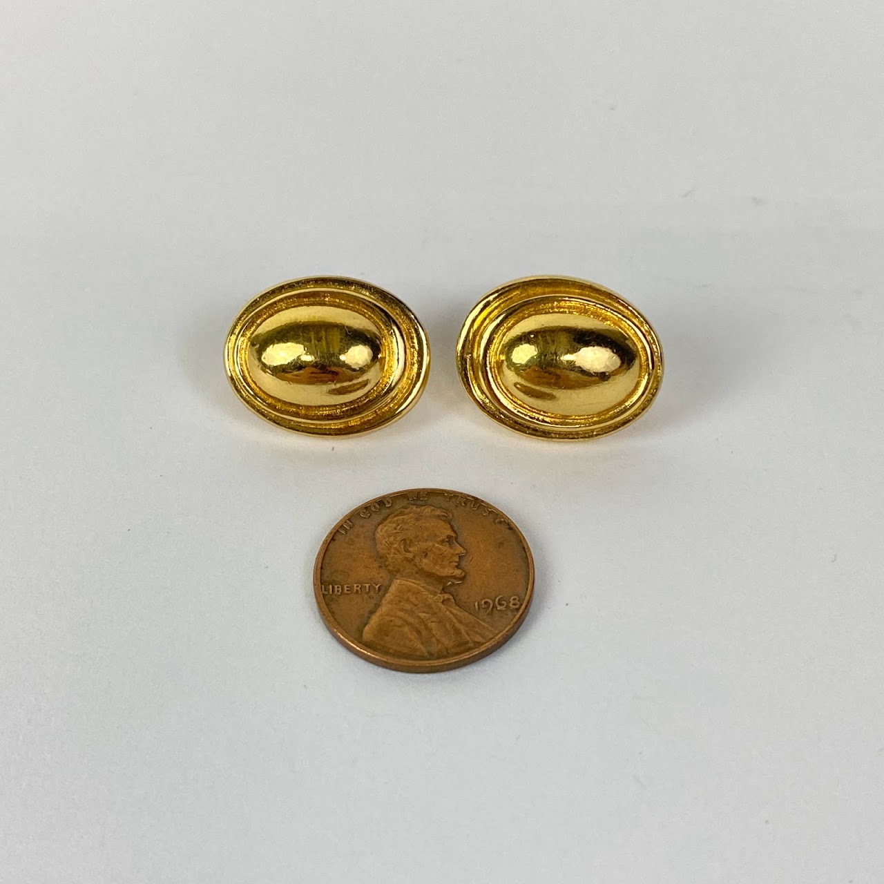 Christian Dior Oval Clip Earrings