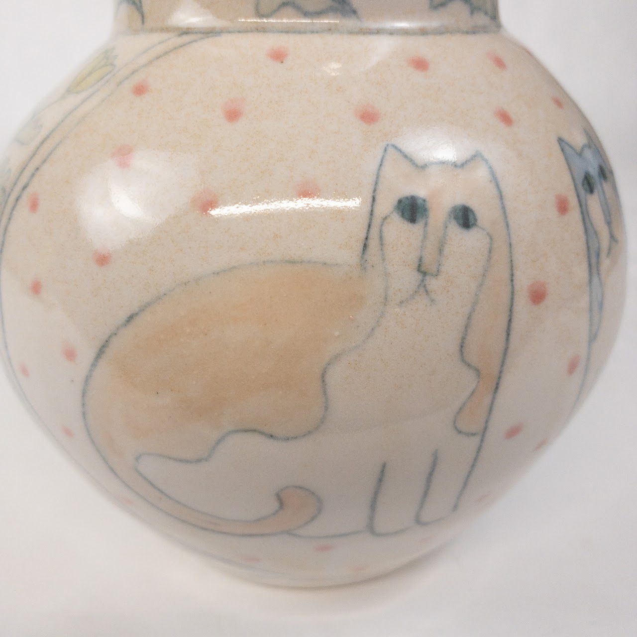 Solveig Cox Signed Cat Pitcher