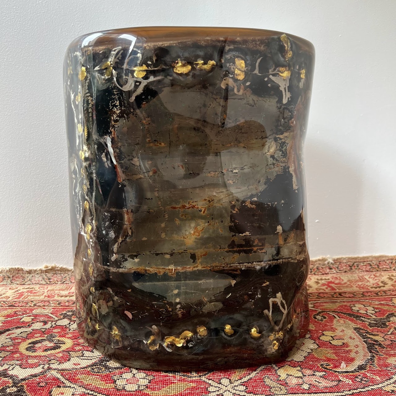 Resin & Mixed Metal Drum Table #1