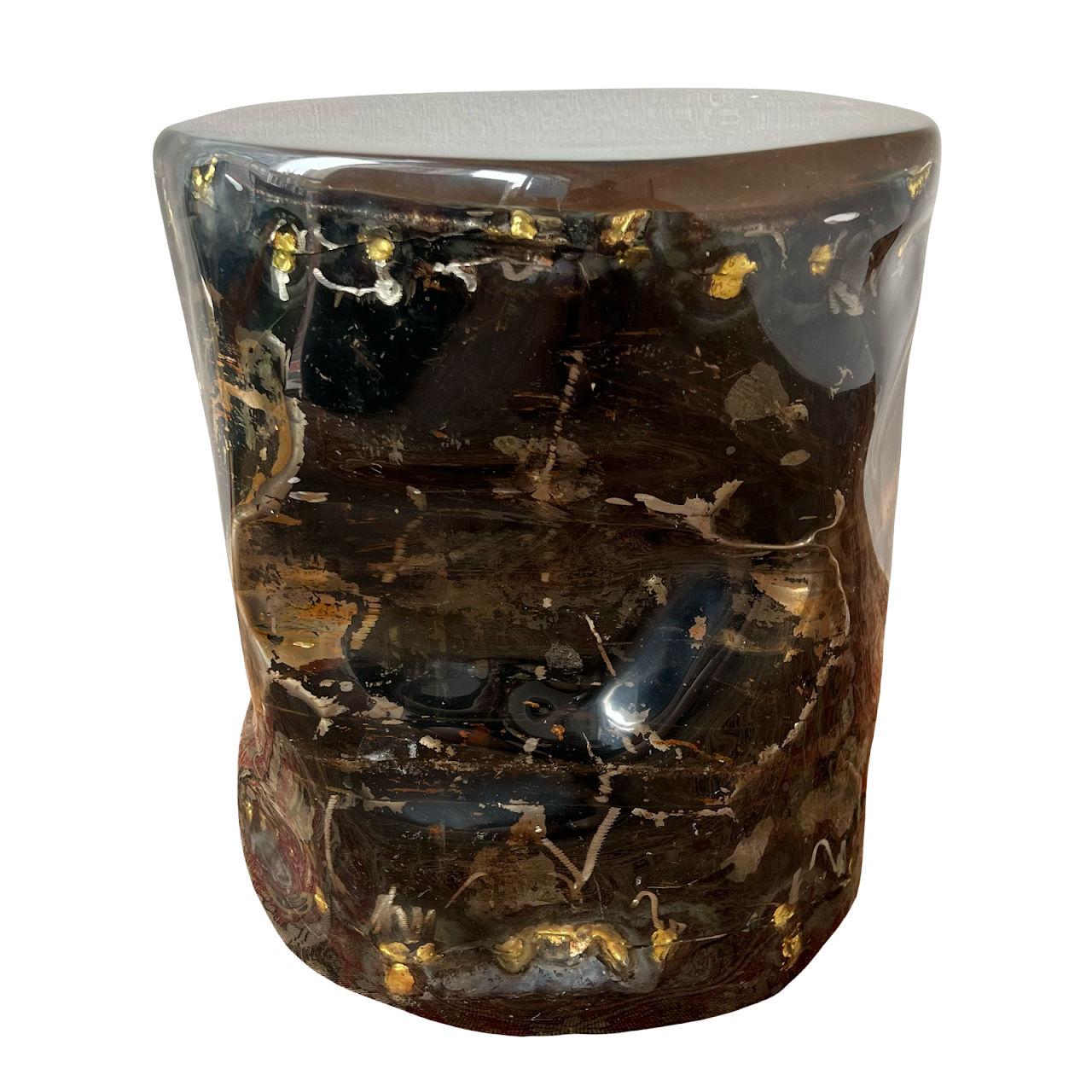 Resin & Mixed Metal Drum Table #1