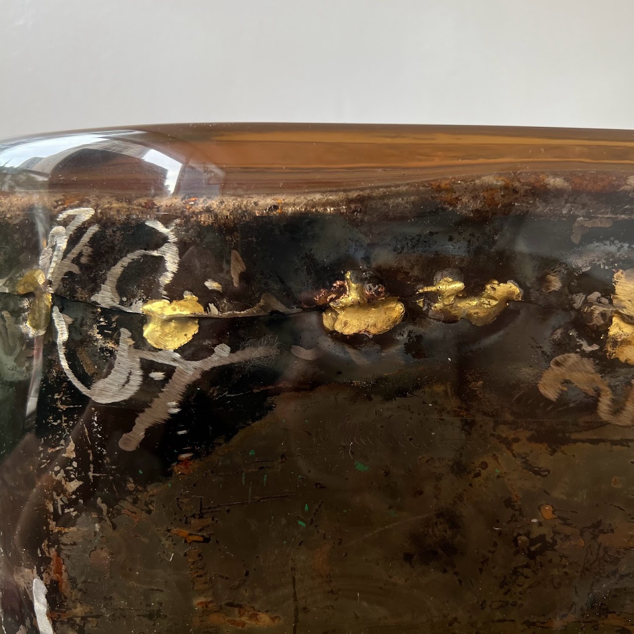 Resin & Mixed Metal Drum Table #1