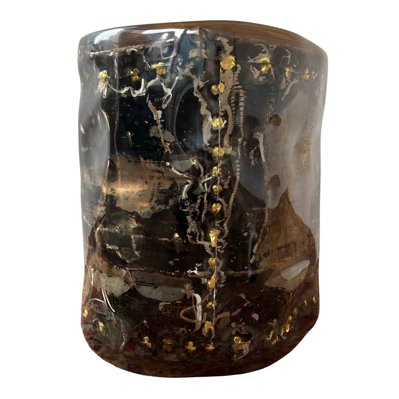 Resin & Mixed Metal Drum Table #1