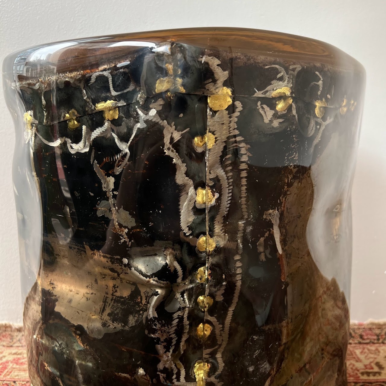 Resin & Mixed Metal Drum Table #1