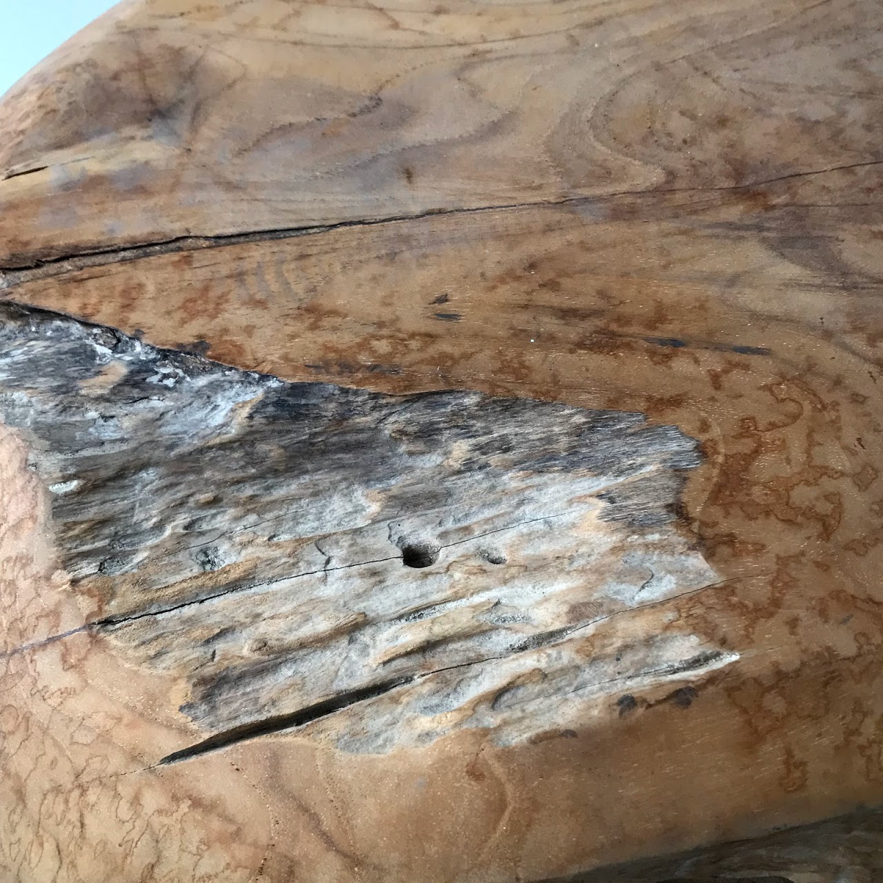 Teak Stump Side Table