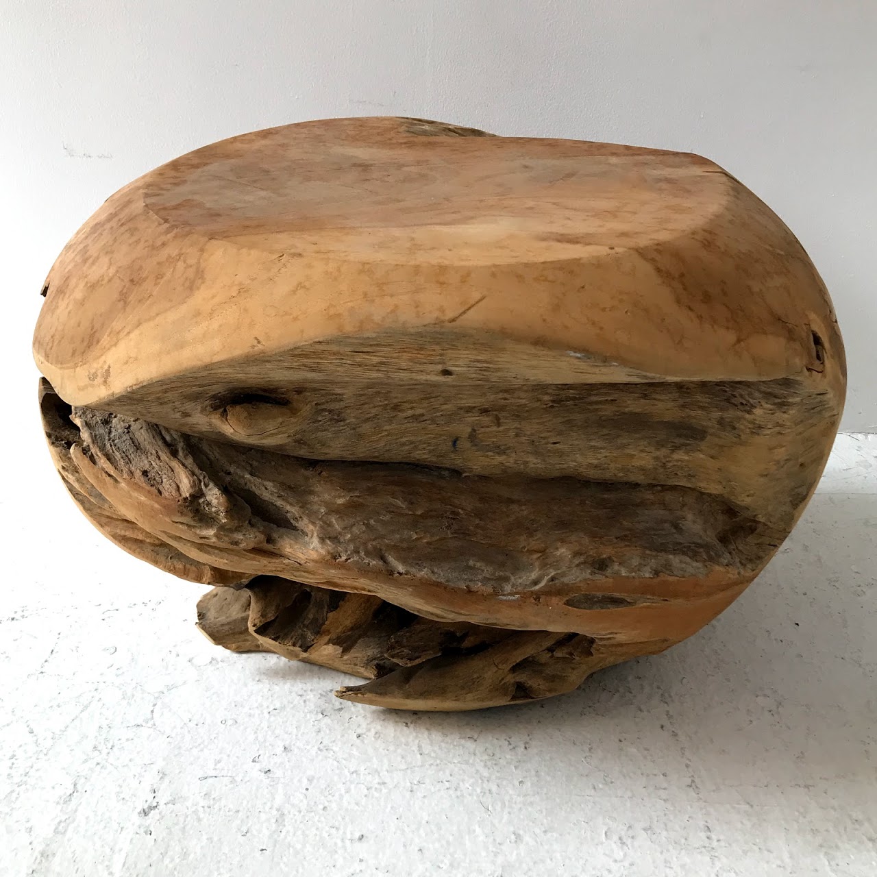 Teak Stump Side Table