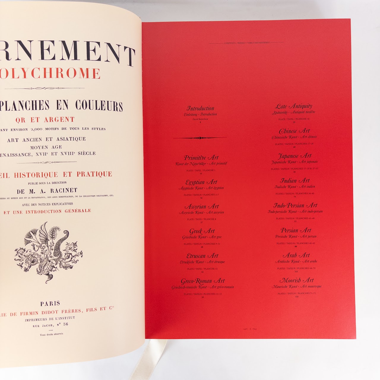 A. Racinet & M. Dupont-Auberville 'The World of Ornament' Large Format Multi-Language Book