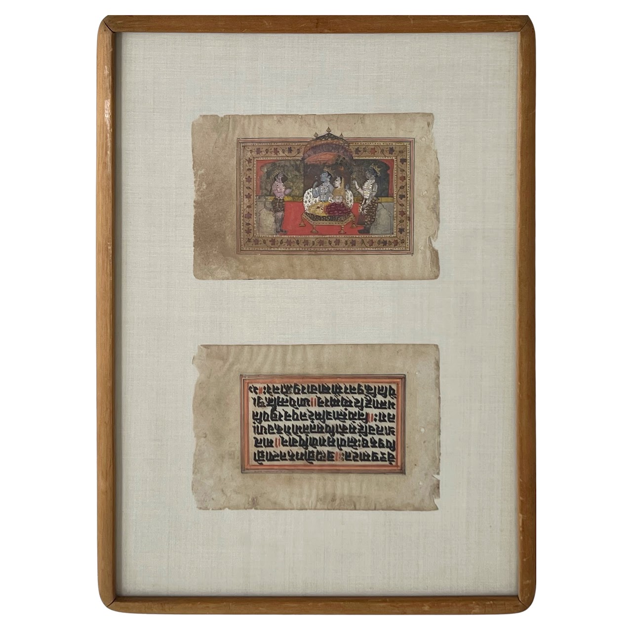 Indian Illuminated Sanskrit Manuscript Pair