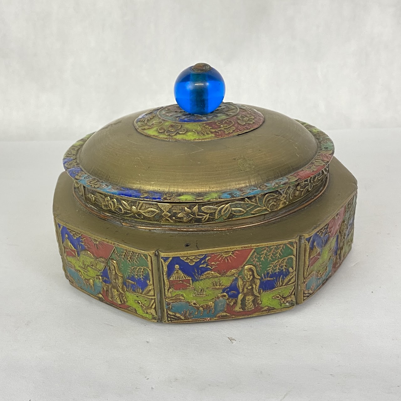 Chinese Cloisonné Covered Dish