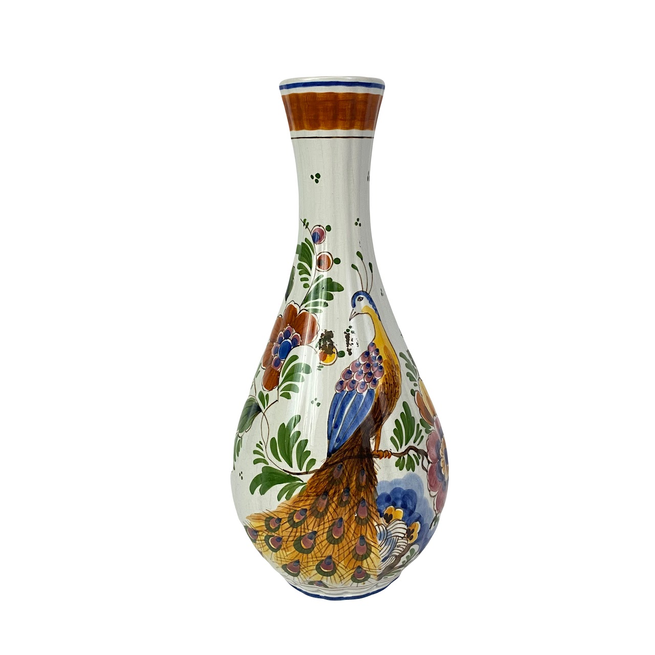 Delft Floral Vase