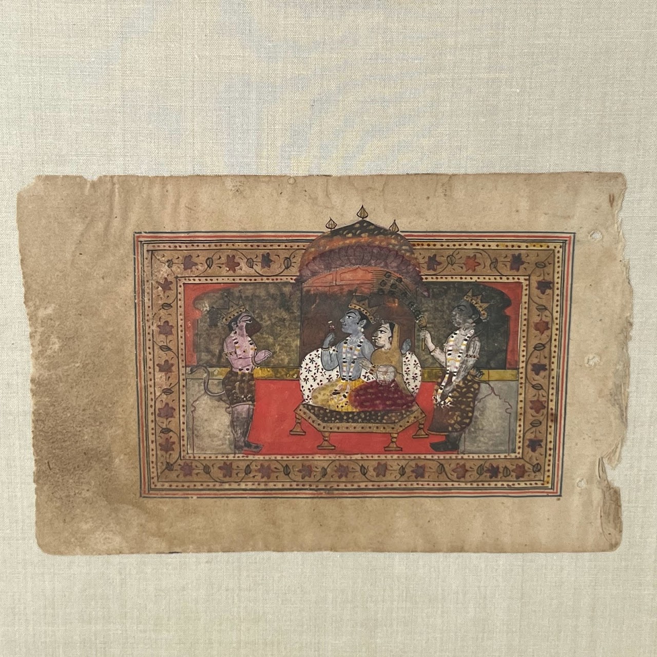 Indian Illuminated Sanskrit Manuscript Pair