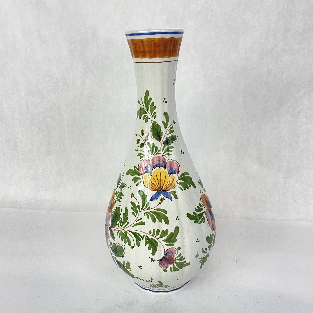 Delft Floral Vase