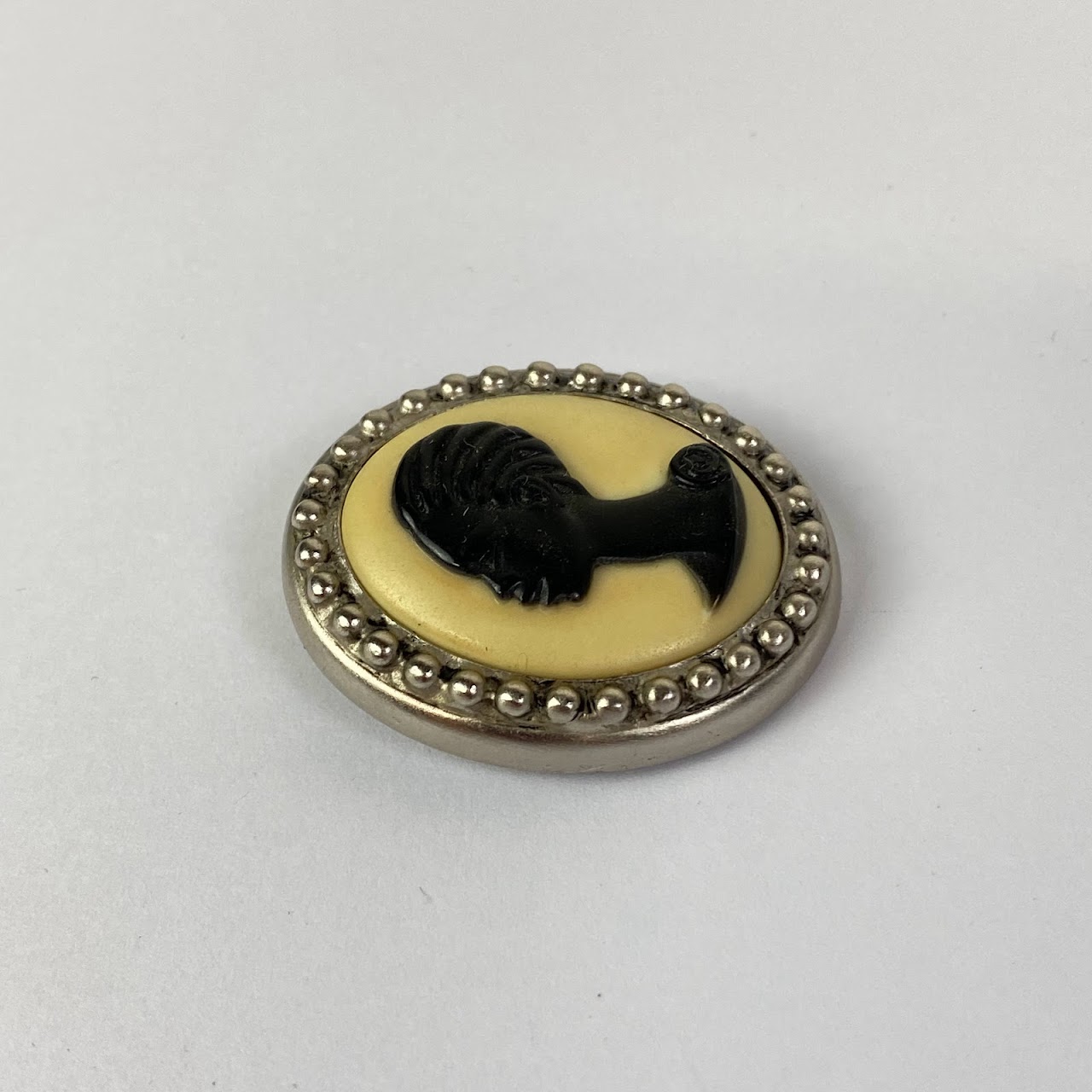 Coreen Simpson Black Cameo Brooch