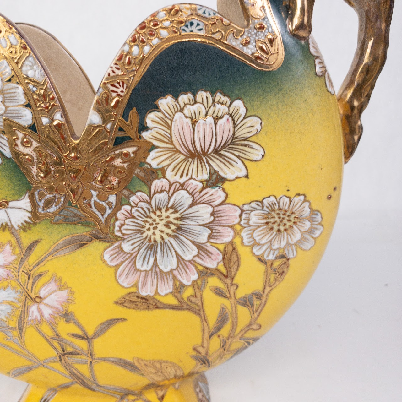 Chinese Art Nouveau Floral Vase