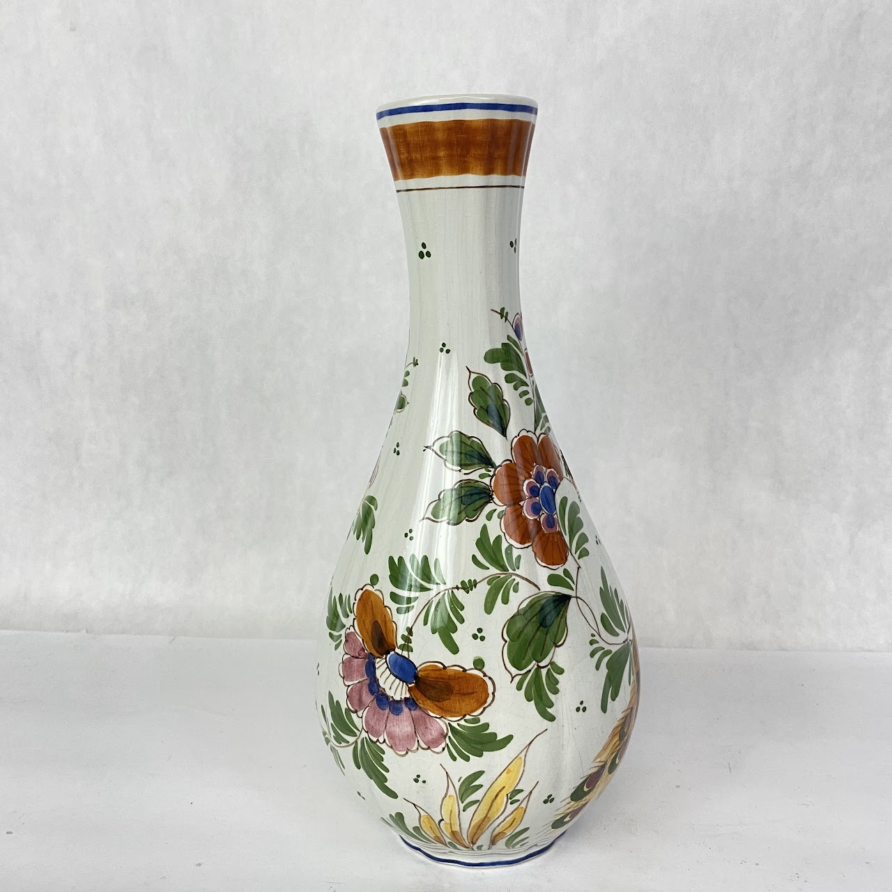 Delft Floral Vase