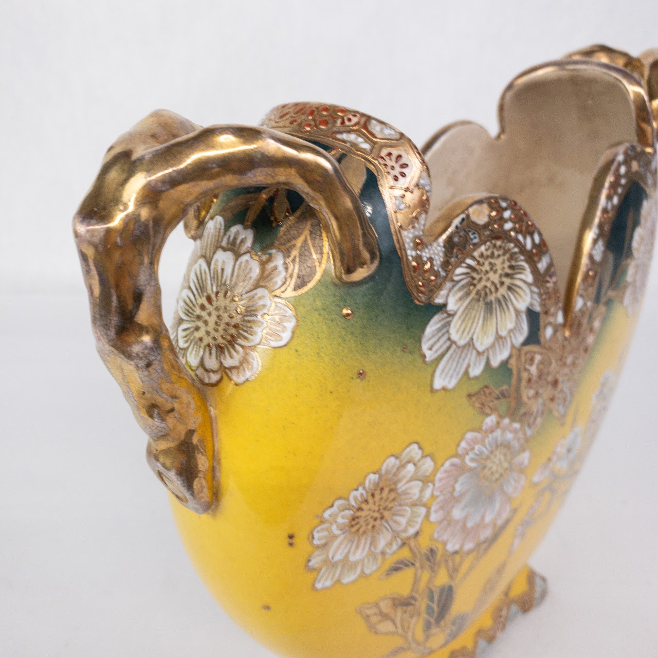 Chinese Art Nouveau Floral Vase