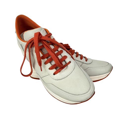 Salvatore Ferragamo Beige & Orange Sneakers